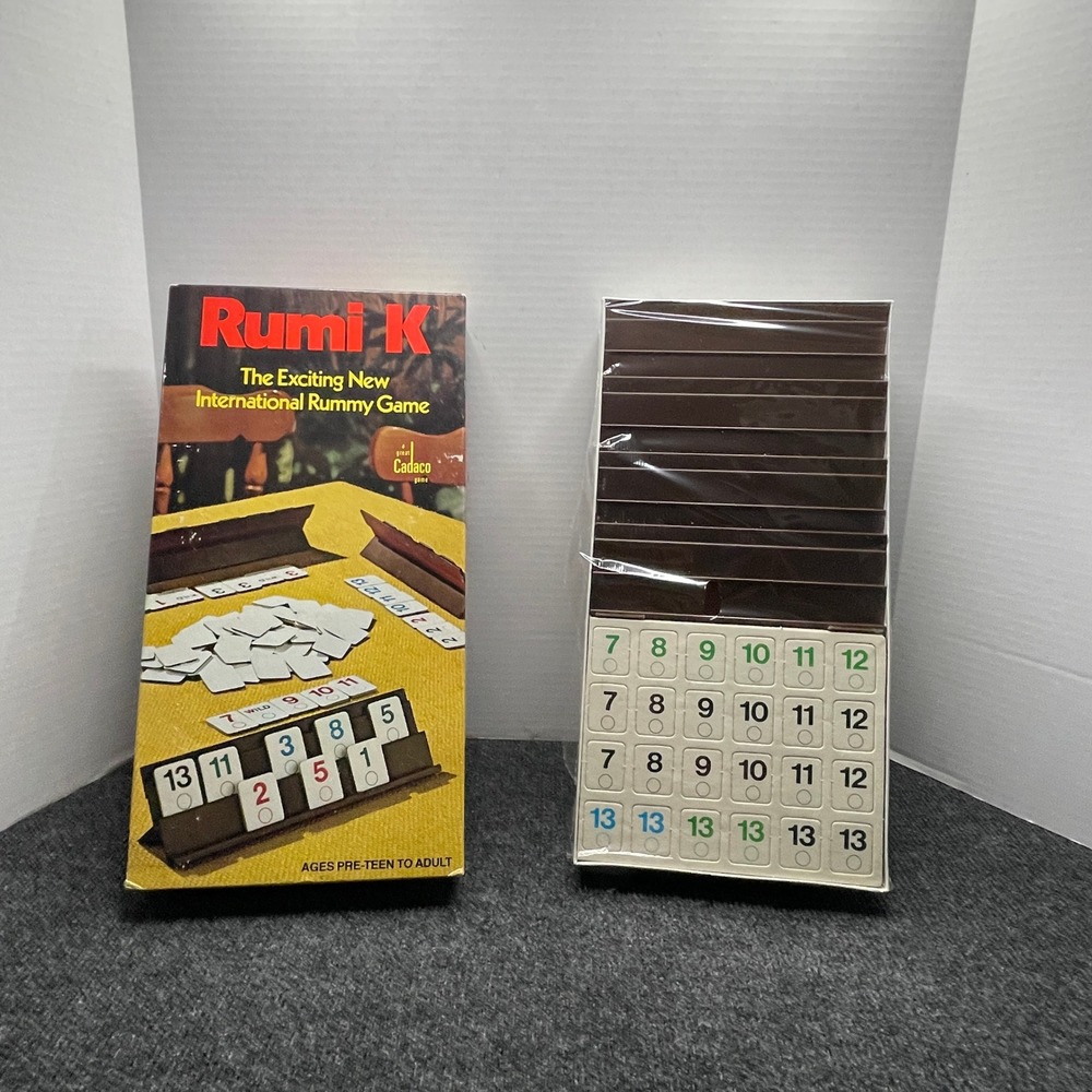 Cadaco Rumi K Board Game Vintage 1977 Tile Rummy Strategy Game Still Wrapped NOS